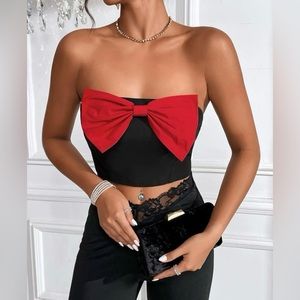 Bow tube crop tops